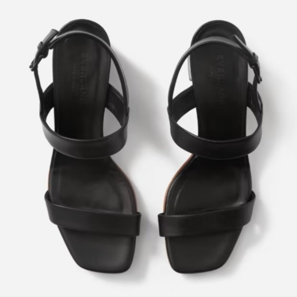Everlane The Double-Strap Block Heel Sandal Leather Made In Italy Size 6.5 - Picture 8 of 8